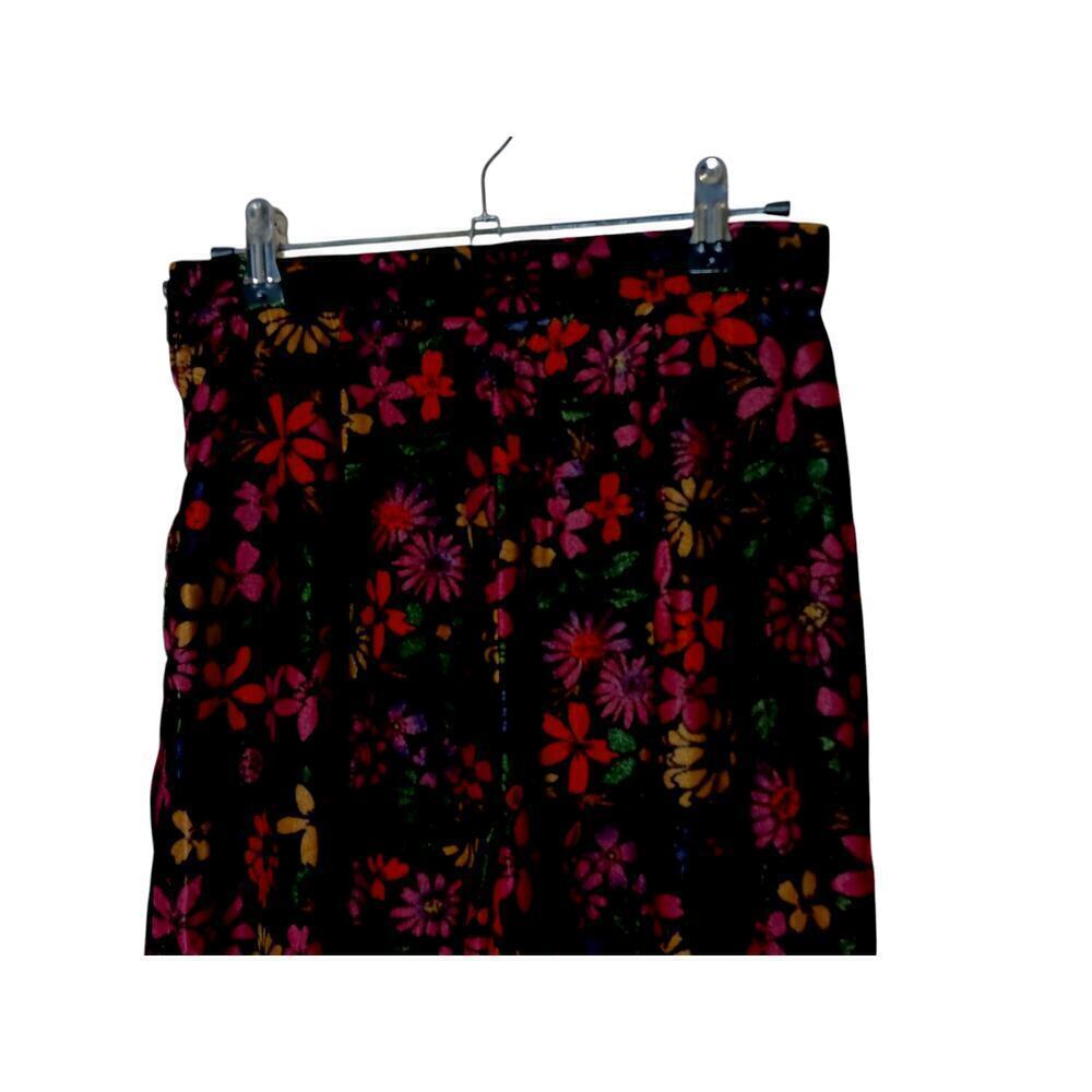 Urban Outfitters Palazzo Floral print Black Boho Flared leg High Rise Waist SZ 2 - Picture 10 of 14